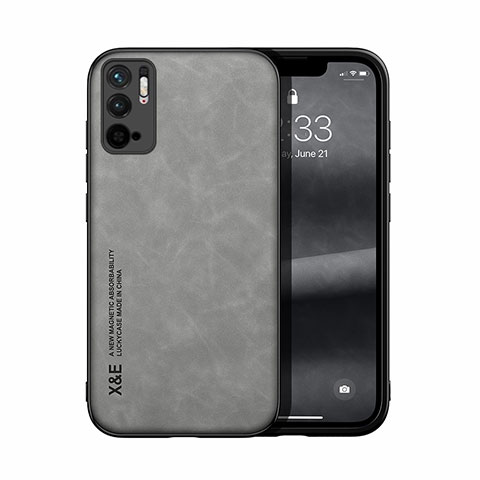 Coque Luxe Cuir Housse Etui DY1 pour Xiaomi Redmi Note 10 5G Gris