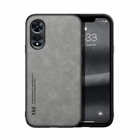 Coque Luxe Cuir Housse Etui DY2 pour Oppo A97 5G Gris