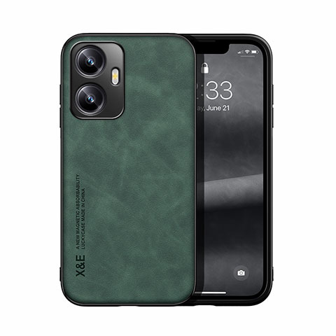 Coque Luxe Cuir Housse Etui DY2 pour Realme Narzo N55 Vert