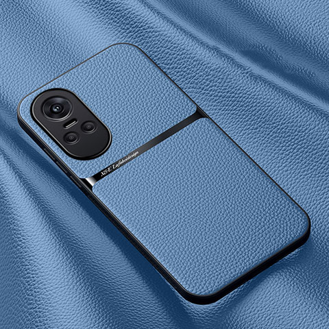 Coque Luxe Cuir Housse Etui DY3 pour Oppo Reno10 Pro 5G Bleu Ciel