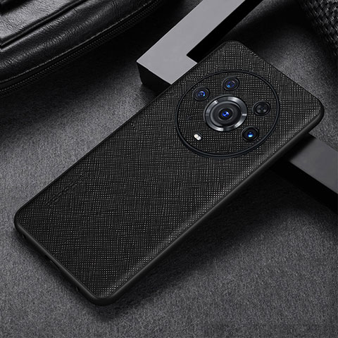 Coque Luxe Cuir Housse Etui GS1 pour Huawei Honor Magic3 Pro 5G Noir