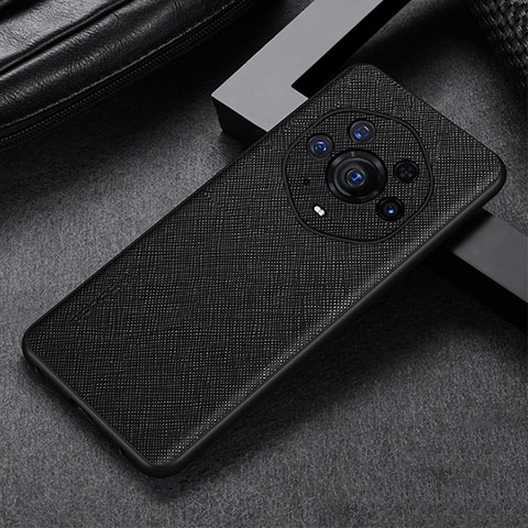 Coque Luxe Cuir Housse Etui GS1 pour Huawei Honor Magic3 Pro+ Plus 5G Noir