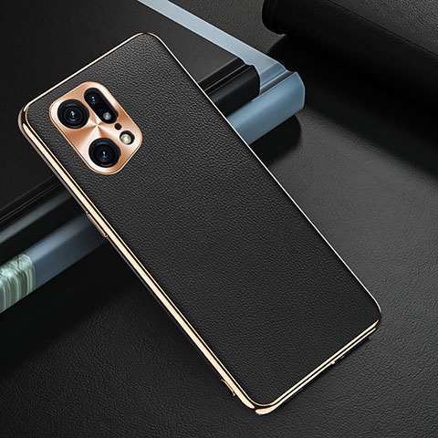 Coque Luxe Cuir Housse Etui GS1 pour Oppo Find X5 Pro 5G Noir