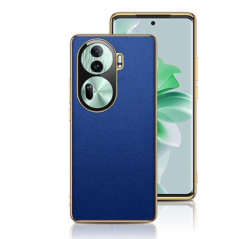 Coque Luxe Cuir Housse Etui GS1 pour Oppo Reno11 Pro 5G Bleu