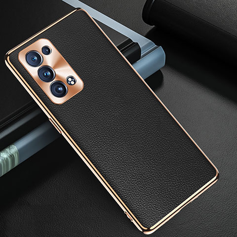 Coque Luxe Cuir Housse Etui GS1 pour Oppo Reno6 Pro 5G Noir