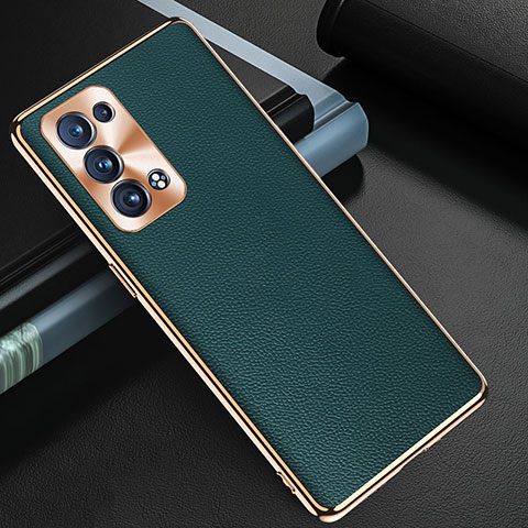 Coque Luxe Cuir Housse Etui GS1 pour Oppo Reno6 Pro 5G Vert