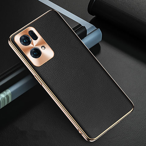 Coque Luxe Cuir Housse Etui GS1 pour Oppo Reno7 Pro 5G Noir