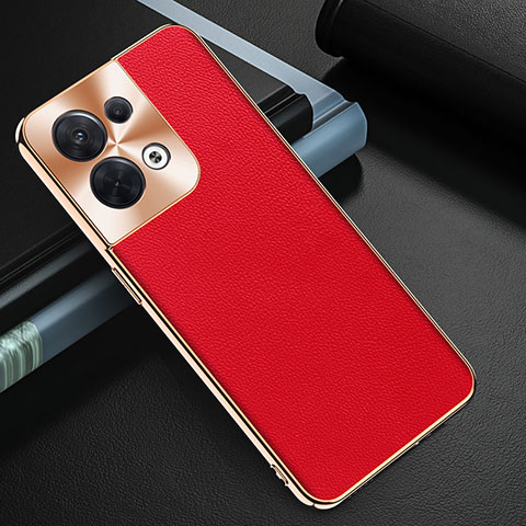 Coque Luxe Cuir Housse Etui GS1 pour Oppo Reno9 Pro 5G Rouge