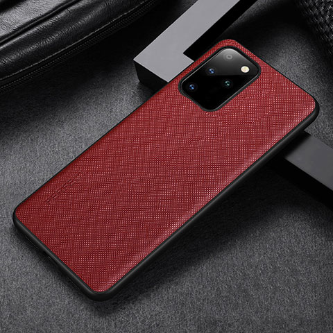 Coque Luxe Cuir Housse Etui GS1 pour Samsung Galaxy S20 Plus Rouge