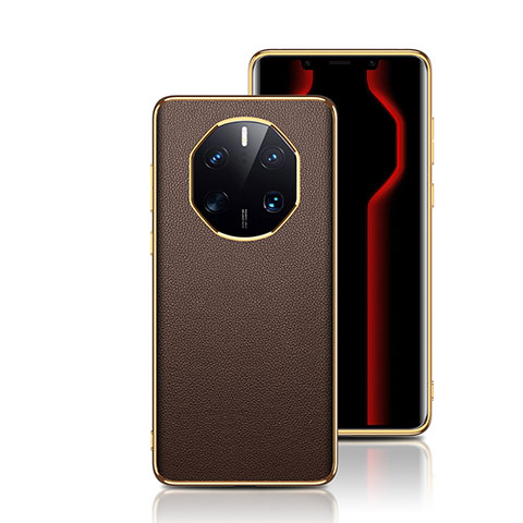 Coque Luxe Cuir Housse Etui GS2 pour Huawei Mate 50 RS Marron