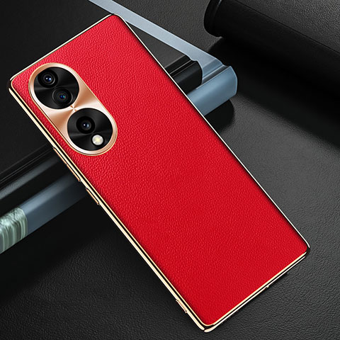 Coque Luxe Cuir Housse Etui GS3 pour Huawei Honor 70 5G Rouge