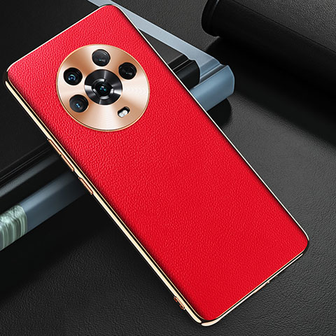 Coque Luxe Cuir Housse Etui GS3 pour Huawei Honor Magic4 5G Rouge