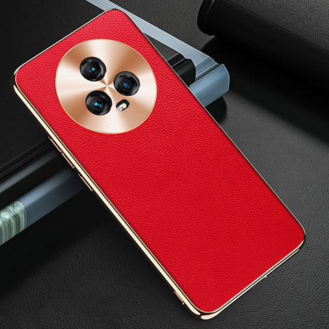 Coque Luxe Cuir Housse Etui GS3 pour Huawei Honor Magic5 5G Rouge