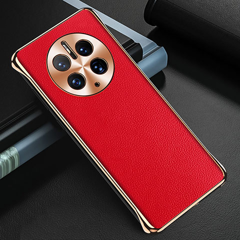 Coque Luxe Cuir Housse Etui GS3 pour Huawei Mate 50 Pro Rouge