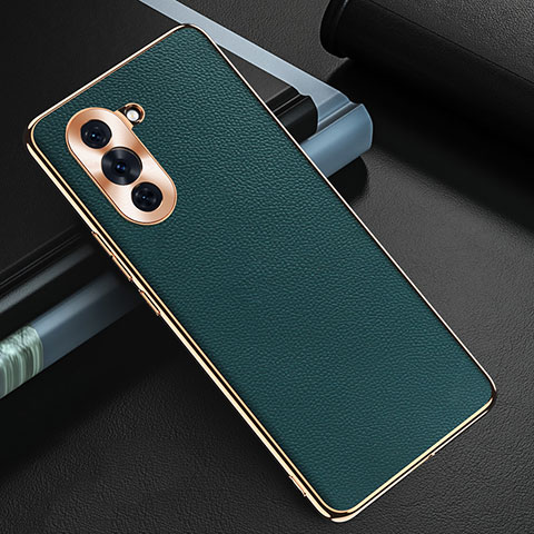 Coque Luxe Cuir Housse Etui GS3 pour Huawei Nova 10 Pro Vert