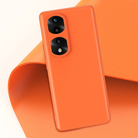 Coque Luxe Cuir Housse Etui GS4 pour Huawei Honor 70 Pro 5G Orange