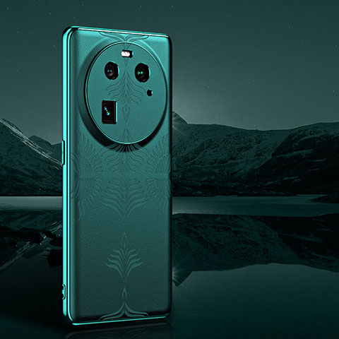 Coque Luxe Cuir Housse Etui GS4 pour Oppo Find X6 Pro 5G Vert