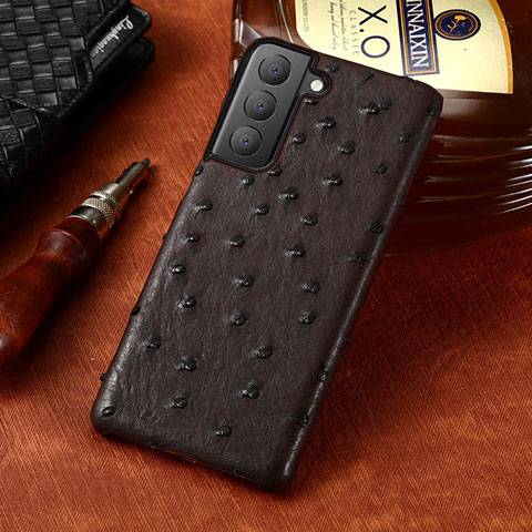 Coque Luxe Cuir Housse Etui HP1 pour Samsung Galaxy S23 Plus 5G Marron