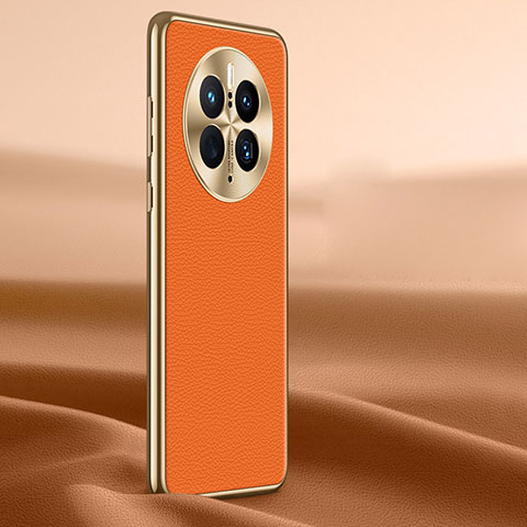 Coque Luxe Cuir Housse Etui JB1 pour Huawei Mate 50 Pro Orange