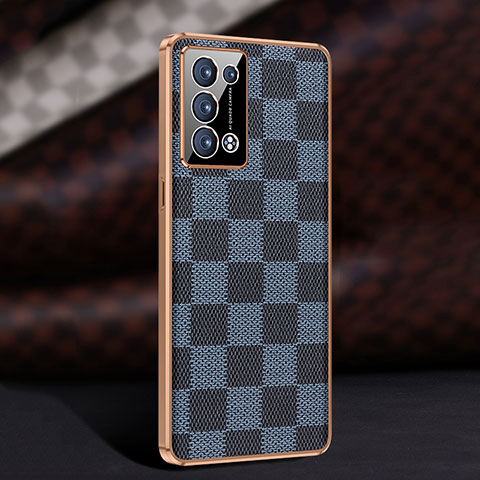 Coque Luxe Cuir Housse Etui JB1 pour Oppo Reno6 Pro 5G Bleu