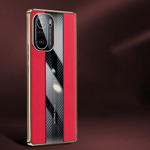 Coque Luxe Cuir Housse Etui JB1 pour Xiaomi Redmi K40 Pro 5G Rouge