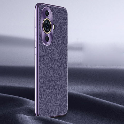 Coque Luxe Cuir Housse Etui JB2 pour Huawei Nova 11 Ultra Violet