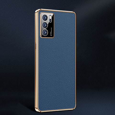 Coque Luxe Cuir Housse Etui JB2 pour Oppo Reno6 5G Bleu