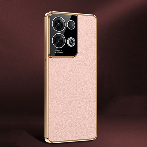 Coque Luxe Cuir Housse Etui JB2 pour Oppo Reno9 Pro+ Plus 5G Rose