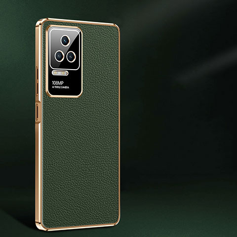 Coque Luxe Cuir Housse Etui JB2 pour Xiaomi Poco F4 5G Vert