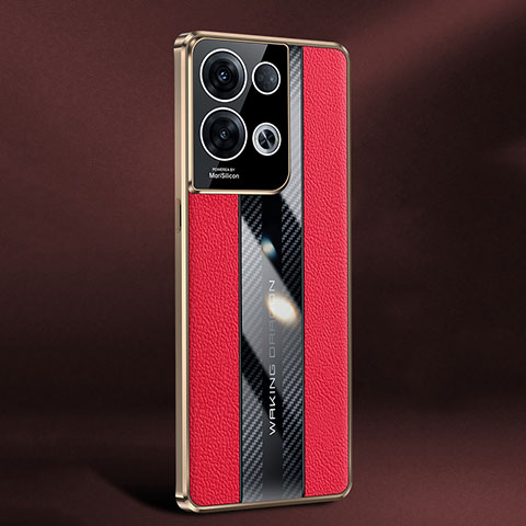 Coque Luxe Cuir Housse Etui JB3 pour Oppo Reno9 Pro+ Plus 5G Rouge