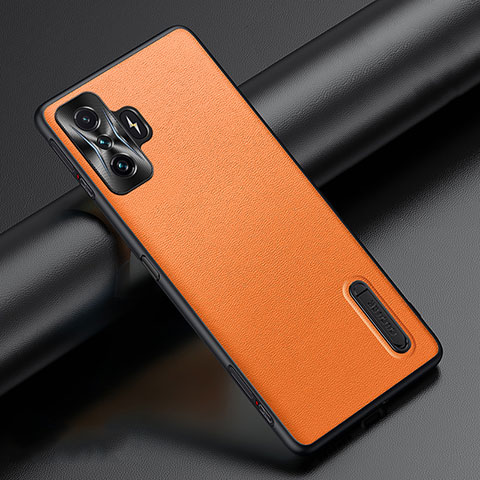 Coque Luxe Cuir Housse Etui JB3 pour Xiaomi Redmi K50 Gaming AMG F1 5G Orange