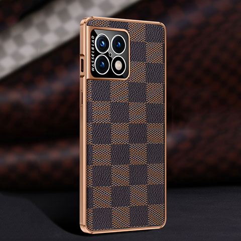 Coque Luxe Cuir Housse Etui JB4 pour OnePlus 10 Pro 5G Marron