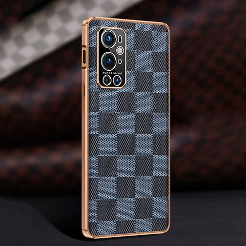 Coque Luxe Cuir Housse Etui JB4 pour OnePlus 9 Pro 5G Bleu