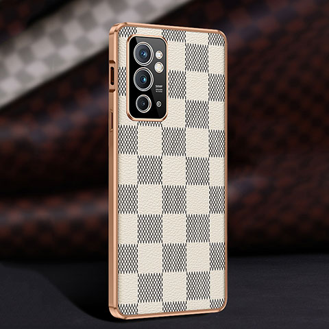 Coque Luxe Cuir Housse Etui JB4 pour OnePlus 9RT 5G Blanc