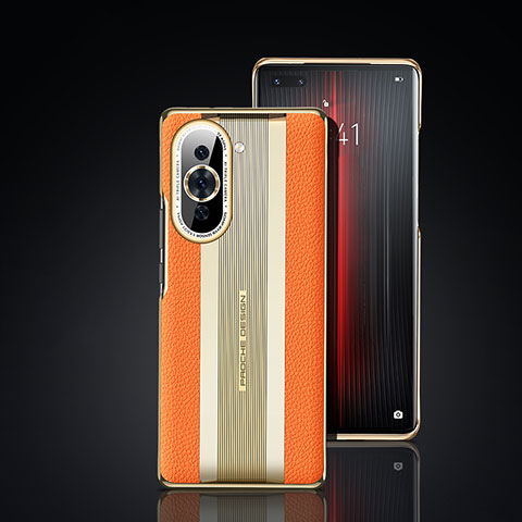 Coque Luxe Cuir Housse Etui JB6 pour Huawei Nova 10 Pro Orange