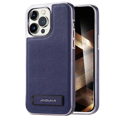 Coque Luxe Cuir Housse Etui JD1 pour Apple iPhone 14 Pro Bleu