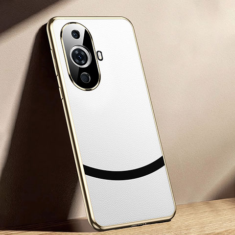 Coque Luxe Cuir Housse Etui JL1 pour Huawei Nova 11 Blanc