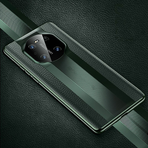 Coque Luxe Cuir Housse Etui K01 pour Huawei Mate 40E Pro 5G Vert Nuit