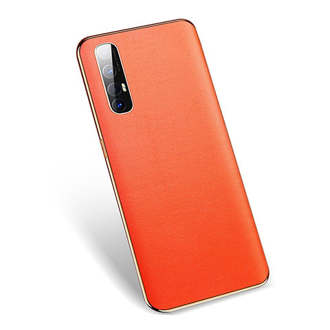 Coque Luxe Cuir Housse Etui L01 pour Oppo Reno3 Pro Orange