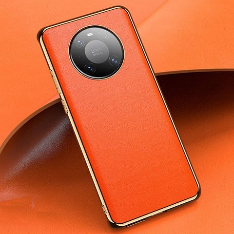 Coque Luxe Cuir Housse Etui L02 pour Huawei Mate 40E Pro 5G Orange