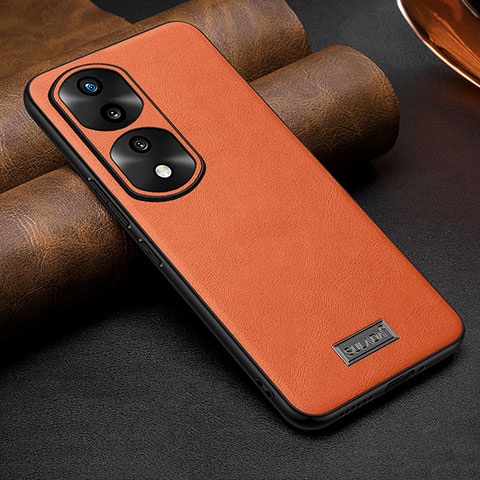 Coque Luxe Cuir Housse Etui LD1 pour Huawei Honor 70 Pro 5G Orange