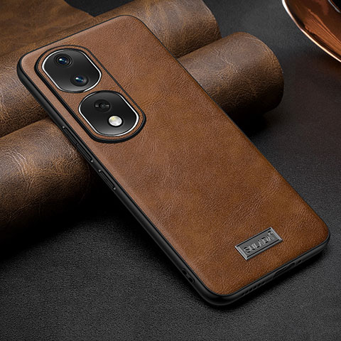 Coque Luxe Cuir Housse Etui LD1 pour Huawei Honor 80 Pro 5G Marron