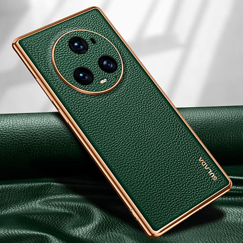 Coque Luxe Cuir Housse Etui LD1 pour Huawei Honor Magic5 Pro 5G Vert