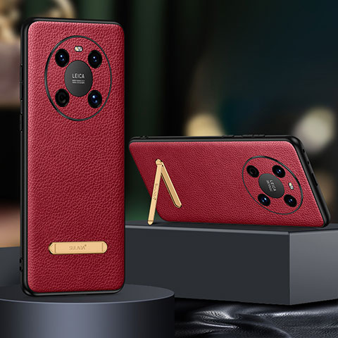 Coque Luxe Cuir Housse Etui LD1 pour Huawei Mate 40 Rouge