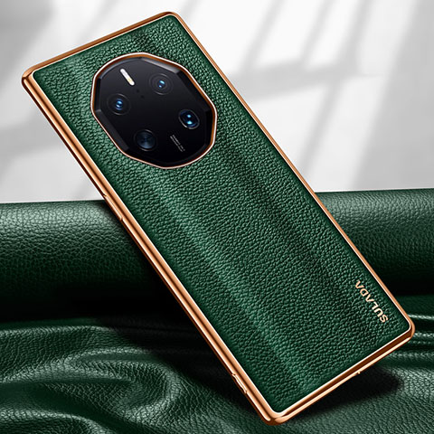 Coque Luxe Cuir Housse Etui LD1 pour Huawei Mate 50 RS Vert