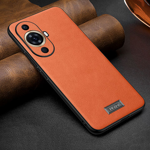 Coque Luxe Cuir Housse Etui LD1 pour Huawei Nova 11 Orange