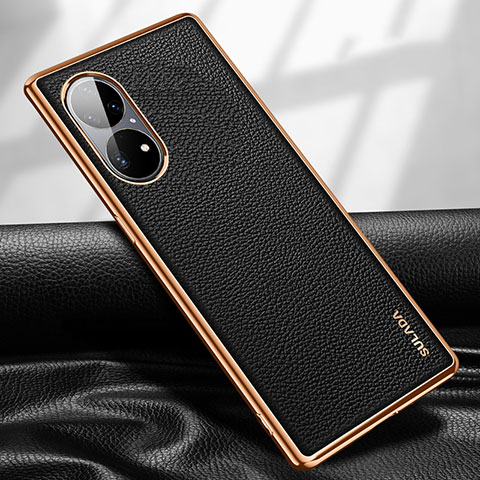 Coque Luxe Cuir Housse Etui LD1 pour Huawei P50 Noir