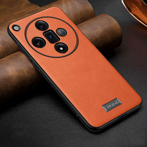 Coque Luxe Cuir Housse Etui LD1 pour Oppo Find X7 5G Orange