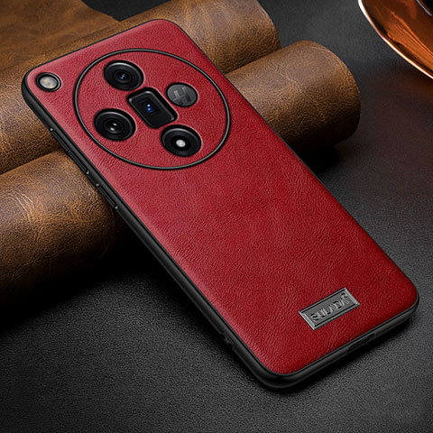 Coque Luxe Cuir Housse Etui LD1 pour Oppo Find X7 5G Rouge