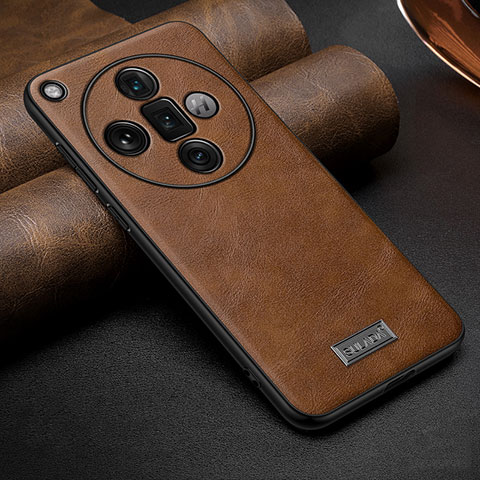 Coque Luxe Cuir Housse Etui LD1 pour Oppo Find X7 Ultra 5G Marron